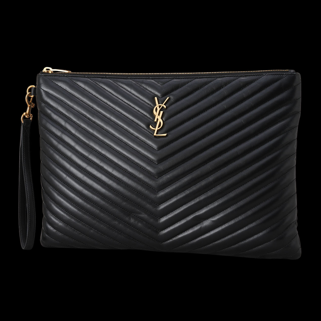 YVES SAINT LAURENT(USED)생로랑 440222 모노그램 쉐브론 클러치